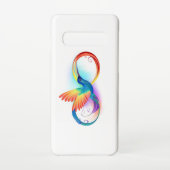 Rainbow Hummingbird mit dem Symbol Unendlichkeit Samsung Galaxy Hülle (Rückseite)