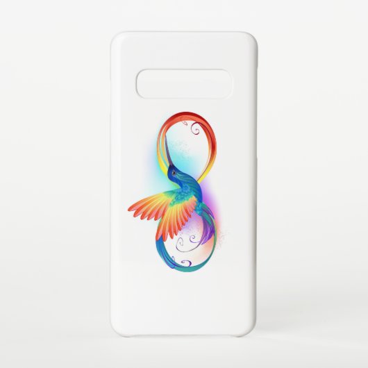 Rainbow Hummingbird mit dem Symbol Unendlichkeit Samsung Galaxy Hülle (Rückseite)
