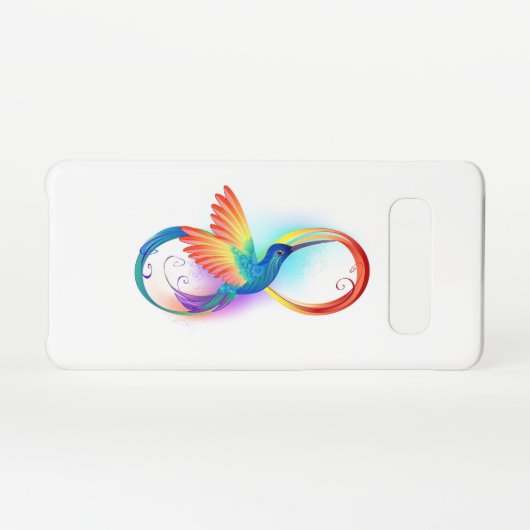 Rainbow Hummingbird mit dem Symbol Unendlichkeit Samsung Galaxy Hülle (Rückseite (Horizontal))