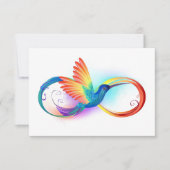 Rainbow Hummingbird mit dem Symbol Unendlichkeit Save The Date (Vorderseite)