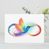 Rainbow Hummingbird mit dem Symbol Unendlichkeit Save The Date (Stehend Vorderseite)