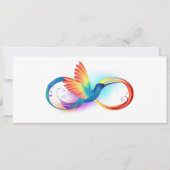 Rainbow Hummingbird mit dem Symbol Unendlichkeit Save The Date (Vorderseite)