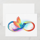 Rainbow Hummingbird mit dem Symbol Unendlichkeit Save The Date (Vorne/Hinten)