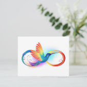 Rainbow Hummingbird mit dem Symbol Unendlichkeit Save The Date (Stehend Vorderseite)