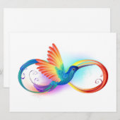 Rainbow Hummingbird mit dem Symbol Unendlichkeit Save The Date (Vorne/Hinten)