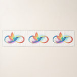 Rainbow Hummingbird mit dem Symbol Unendlichkeit Schal<br><div class="desc">Schönes unendliches Tattoo mit Regenbogen Kolibri. Regenbogenvogel.</div>
