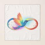 Rainbow Hummingbird mit dem Symbol Unendlichkeit Schal<br><div class="desc">Schönes unendliches Tattoo mit Regenbogen Kolibri. Regenbogenvogel.</div>