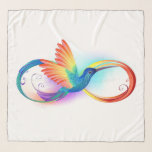 Rainbow Hummingbird mit dem Symbol Unendlichkeit Schal<br><div class="desc">Schönes unendliches Tattoo mit Regenbogen Kolibri. Regenbogenvogel.</div>
