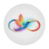 Rainbow Hummingbird mit dem Symbol Unendlichkeit Schneidebrett (Vorderseite)