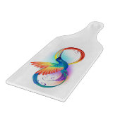 Rainbow Hummingbird mit dem Symbol Unendlichkeit Schneidebrett (Ecke)