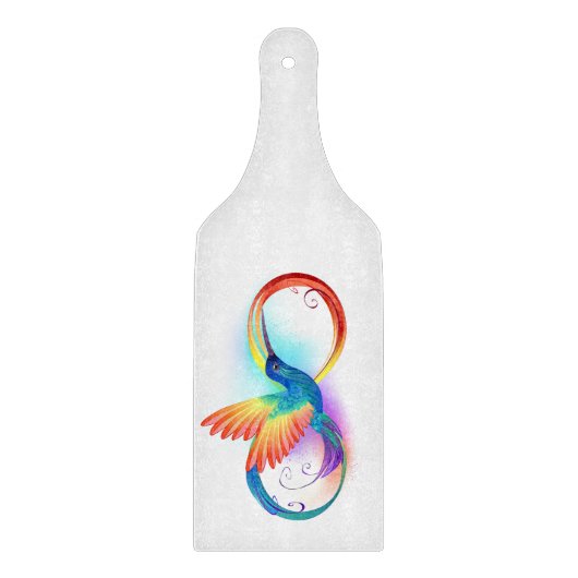 Rainbow Hummingbird mit dem Symbol Unendlichkeit Schneidebrett (Vorderseite)