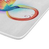 Rainbow Hummingbird mit dem Symbol Unendlichkeit Schneidebrett (Ecke)