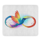 Rainbow Hummingbird mit dem Symbol Unendlichkeit Schneidebrett (Vorderseite)