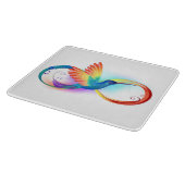 Rainbow Hummingbird mit dem Symbol Unendlichkeit Schneidebrett (Ecke)