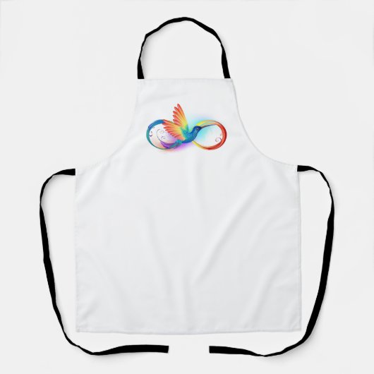 Rainbow Hummingbird mit dem Symbol Unendlichkeit Schürze (Vorderseite)