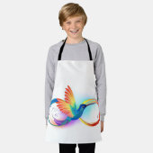 Rainbow Hummingbird mit dem Symbol Unendlichkeit Schürze (Getragen)