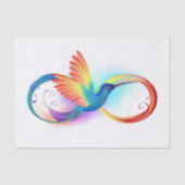 Rainbow Hummingbird mit dem Symbol Unendlichkeit Seidenpapier (Vorderseite)