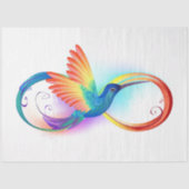 Rainbow Hummingbird mit dem Symbol Unendlichkeit Seidenpapier (Vorderseite)