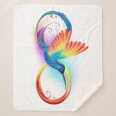 Rainbow Hummingbird mit dem Symbol Unendlichkeit Sherpadecke (Vorderseite)