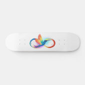 Rainbow Hummingbird mit dem Symbol Unendlichkeit Skateboard (Horizontal)