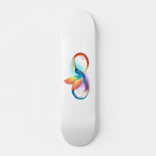 Rainbow Hummingbird mit dem Symbol Unendlichkeit Skateboard