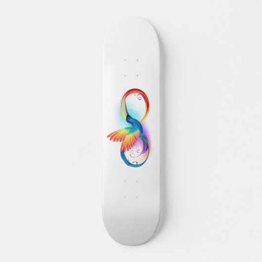Rainbow Hummingbird mit dem Symbol Unendlichkeit Skateboard (Vorne)