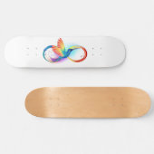 Rainbow Hummingbird mit dem Symbol Unendlichkeit Skateboard (Horizontal)