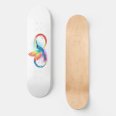 Rainbow Hummingbird mit dem Symbol Unendlichkeit Skateboard (Vorderseite)