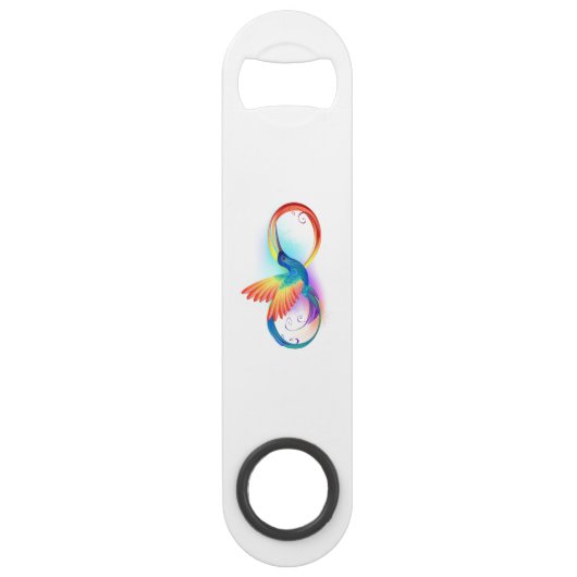 Rainbow Hummingbird mit dem Symbol Unendlichkeit Speed Flaschenöffner (Vorderseite)