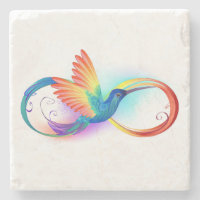 Rainbow Hummingbird mit dem Symbol Unendlichkeit