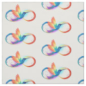 Rainbow Hummingbird mit dem Symbol Unendlichkeit Stoff (Muster)
