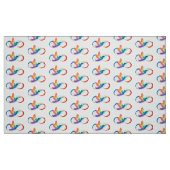 Rainbow Hummingbird mit dem Symbol Unendlichkeit Stoff (Fat Quarter (45,7 x 55,9 cm))