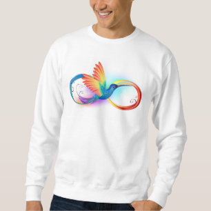 Rainbow Hummingbird mit dem Symbol Unendlichkeit Sweatshirt