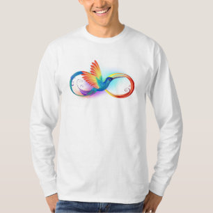 Rainbow Hummingbird mit dem Symbol Unendlichkeit T-Shirt