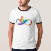 Rainbow Hummingbird mit dem Symbol Unendlichkeit T-Shirt (Vorderseite)