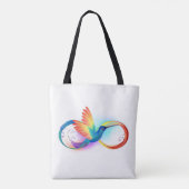 Rainbow Hummingbird mit dem Symbol Unendlichkeit Tasche (Rückseite)