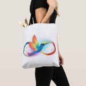 Rainbow Hummingbird mit dem Symbol Unendlichkeit Tasche (Von Nahem)