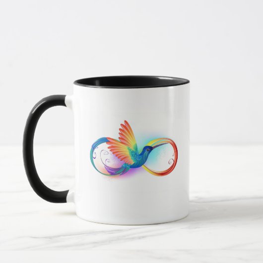 Rainbow Hummingbird mit dem Symbol Unendlichkeit Tasse (Links)