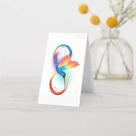 Rainbow Hummingbird mit dem Symbol Unendlichkeit Terminkarte (Vorderseite)