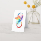 Rainbow Hummingbird mit dem Symbol Unendlichkeit Terminkarte (Rückseite)
