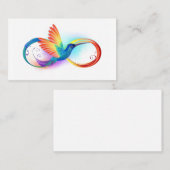 Rainbow Hummingbird mit dem Symbol Unendlichkeit Terminkarte (Vorne/Hinten)