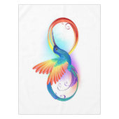Rainbow Hummingbird mit dem Symbol Unendlichkeit Tischdecke (Vorderseite)