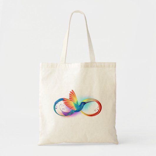 Rainbow Hummingbird mit dem Symbol Unendlichkeit Tragetasche (Vorne)
