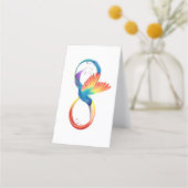 Rainbow Hummingbird mit dem Symbol Unendlichkeit Treuekarte (Vorderseite)