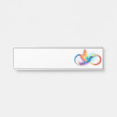 Rainbow Hummingbird mit dem Symbol Unendlichkeit Türschild (Vorderseite )
