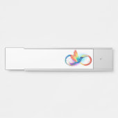 Rainbow Hummingbird mit dem Symbol Unendlichkeit Türschild (Vorderseite )