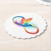 Rainbow Hummingbird mit dem Symbol Unendlichkeit Untersetzer (angewinkelt)