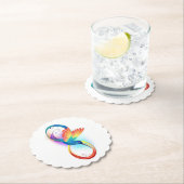 Rainbow Hummingbird mit dem Symbol Unendlichkeit Untersetzer (Vor Ort)