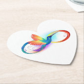 Rainbow Hummingbird mit dem Symbol Unendlichkeit Untersetzer (angewinkelt)