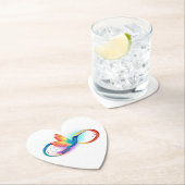 Rainbow Hummingbird mit dem Symbol Unendlichkeit Untersetzer (Vor Ort)